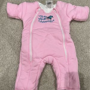 Baby Merlin's Magic Sleepsuit - Microfleece Transition Swaddle - Pink - 3-6 Mo